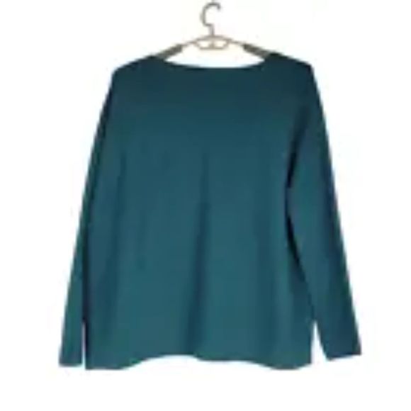 Mansted Cardigan Button Sweater Cotton Lagenlook Pockets Green Womens size XXL - Picture 2 of 8